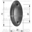 Afbeeldingen van Stootblok Ovaal Rubber 74x38x24MM