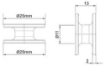 Afbeeldingen van Rondknop, Koordhouder, 2 x 25MM Zwart