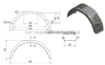 Afbeeldingen van Spatbord Enkelasser 220 x 800MM 5-kant