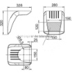 Afbeeldingen van Spadschild 328 x 280MM Kunststof